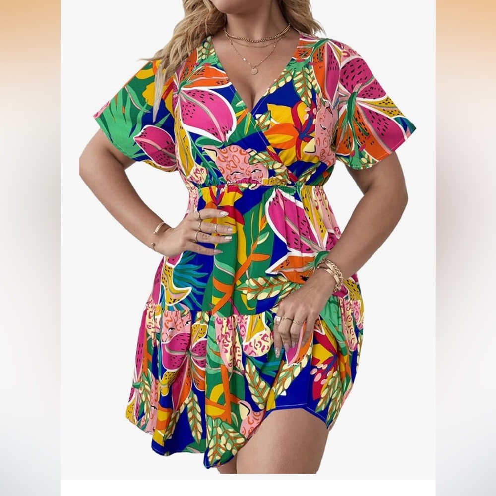 Vibrant Floral Mini Dress